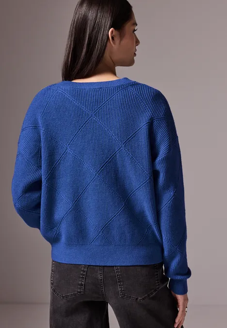 Pull à motifs structurés force blue