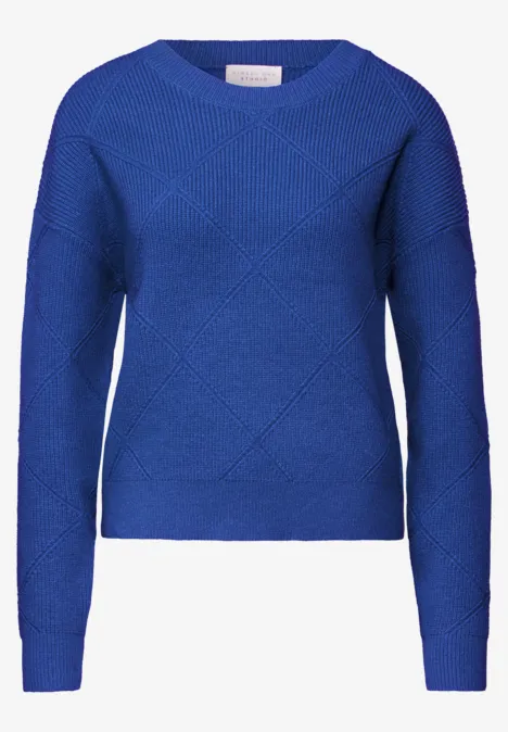 Pull à motifs structurés force blue