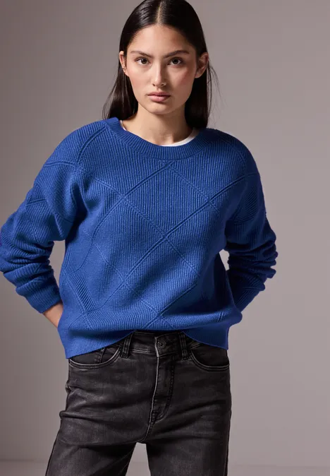 Pull à motifs structurés force blue