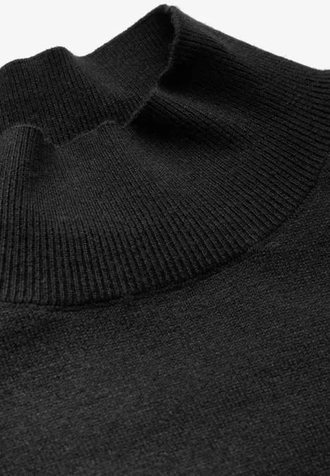 Pull court en maille Black