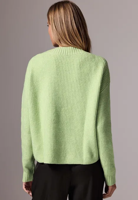 Kurzer Pullover patina green mel.