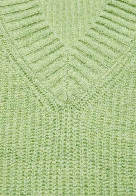 Kurzer Pullover patina green mel.