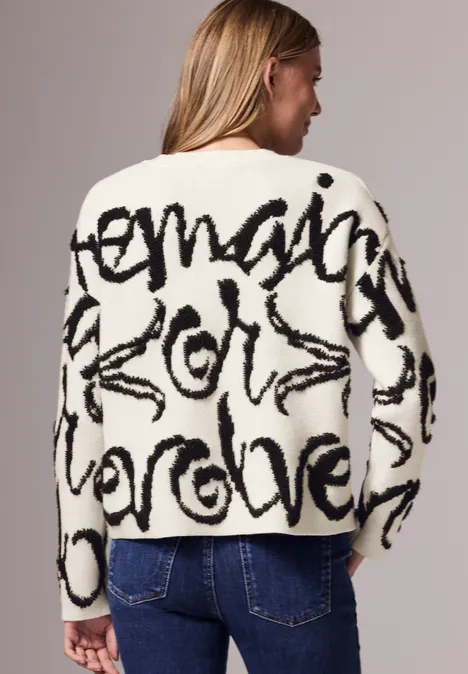 Sweat avec wording lucid white