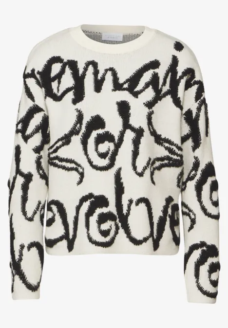 Sweat avec wording lucid white