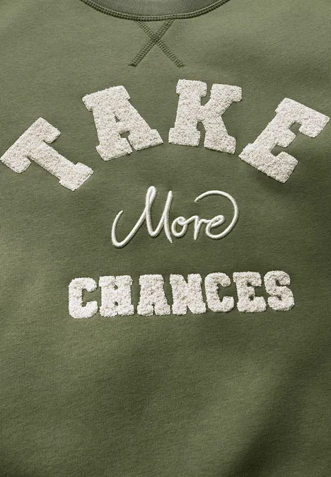 Sweatshirt im Loose Fit laurel green