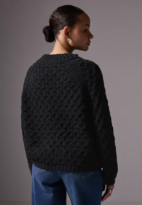 Pullover mit Struktur Black