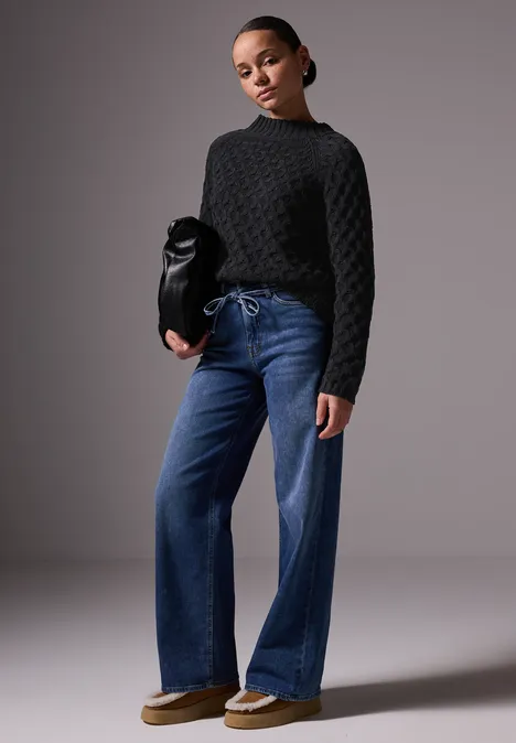 Pullover mit Struktur Black