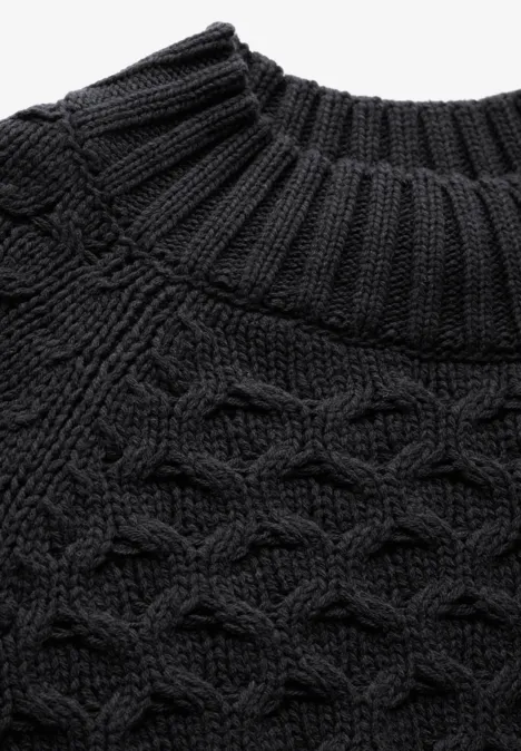 Pullover mit Struktur Black