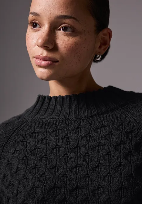 Pullover mit Struktur Black