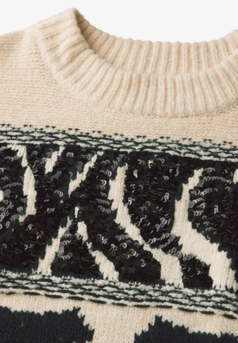 Chunky Jaquard Sweater soft beige