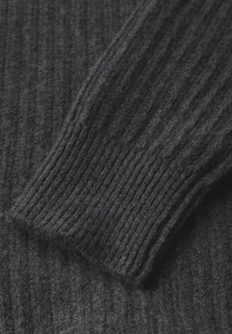 Pullover mit Struktur gravel grey mel.