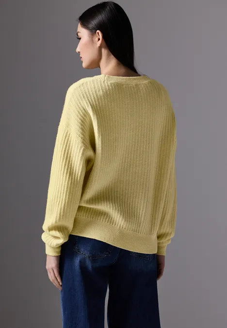 Pullover mit Struktur bond yellow mel.