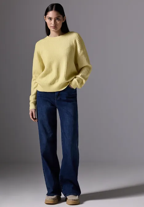 Pullover mit Struktur bond yellow mel.