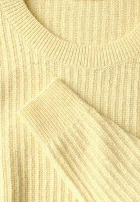 Pullover mit Struktur bond yellow mel.