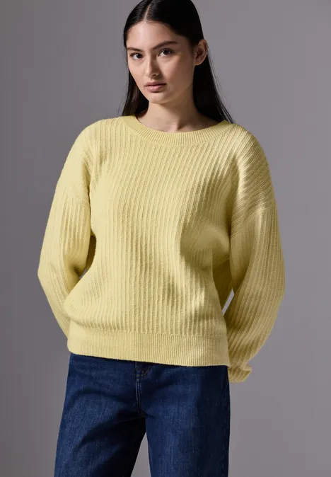 Pullover mit Struktur bond yellow mel.