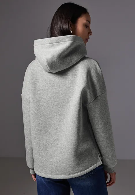 Hoodie loose fit scintillant saltwater grey melange