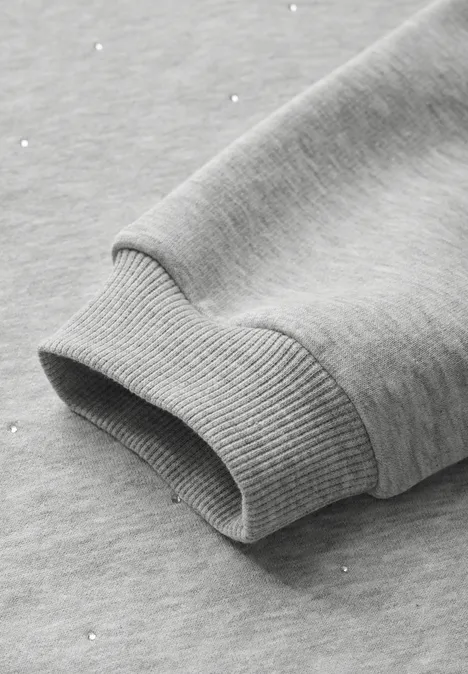 Hoodie loose fit scintillant saltwater grey melange