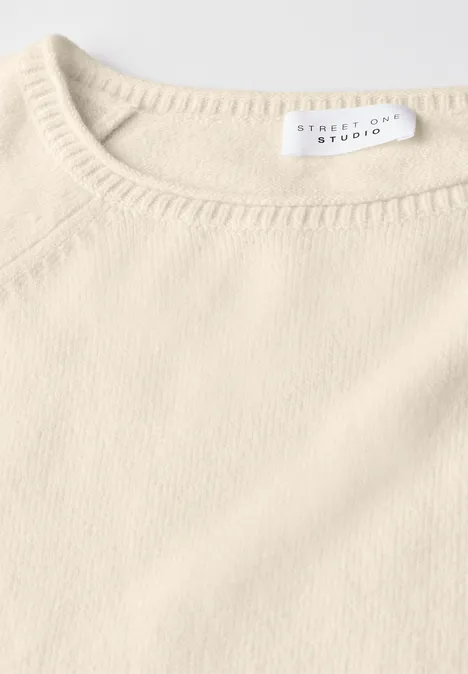 Pull à col rond soft beige