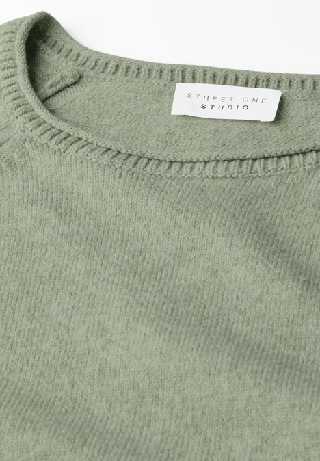 Pull à col rond slate green mel.