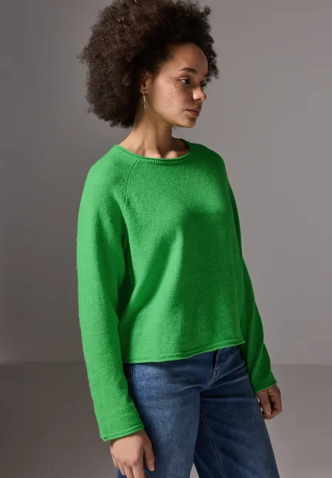 Pull à col rond vivid green mel.
