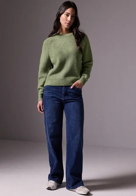 Pull douillet slate green mel.