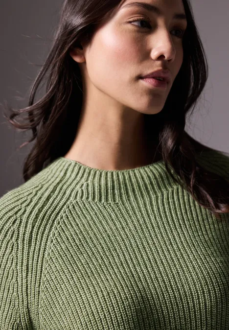 Pull douillet slate green mel.