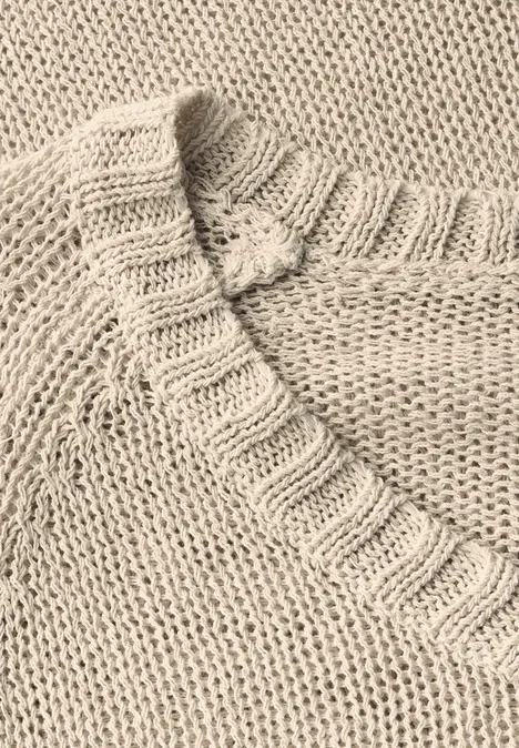 Pull à col en V moonstone sand