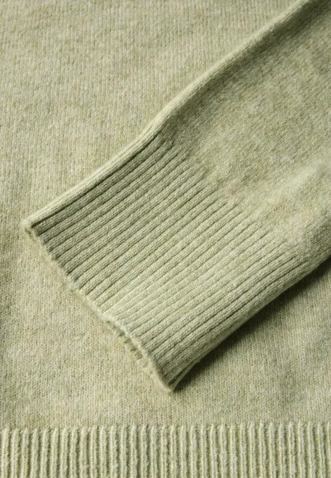 Pull à col rond mild green mel.