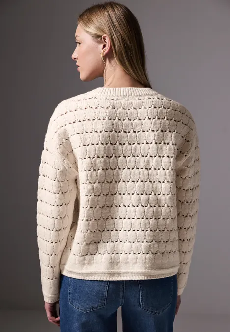 Pull structuré lucid white