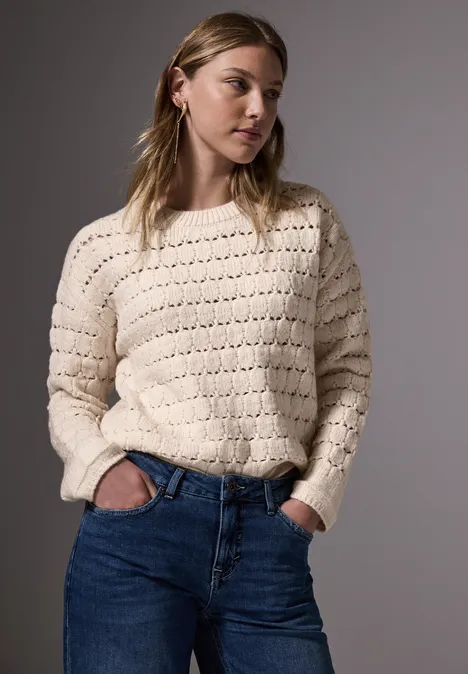 Pull structuré lucid white