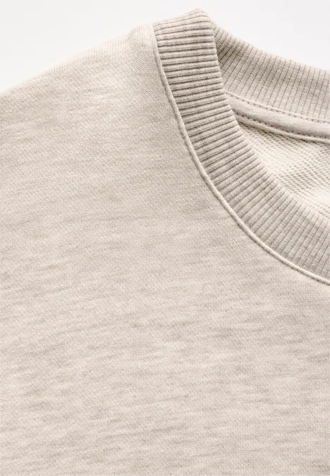 Sweat à col rond cloud cream mel.