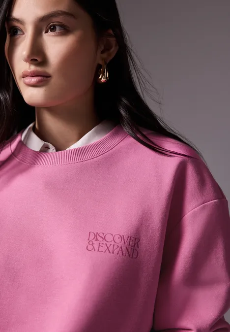 Sweat à col rond cosmic pink