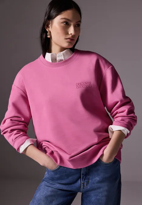 Sweat à col rond cosmic pink