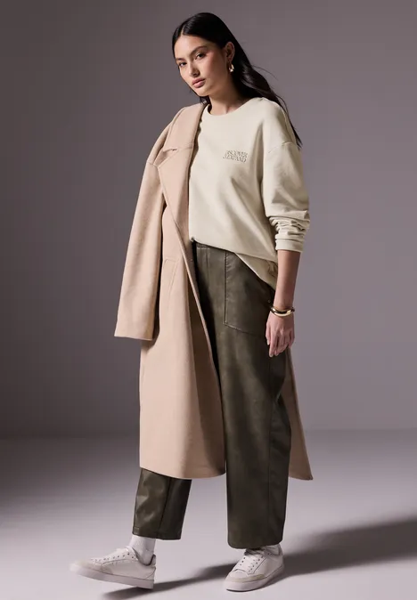 Sweater mit Backprint cream beige