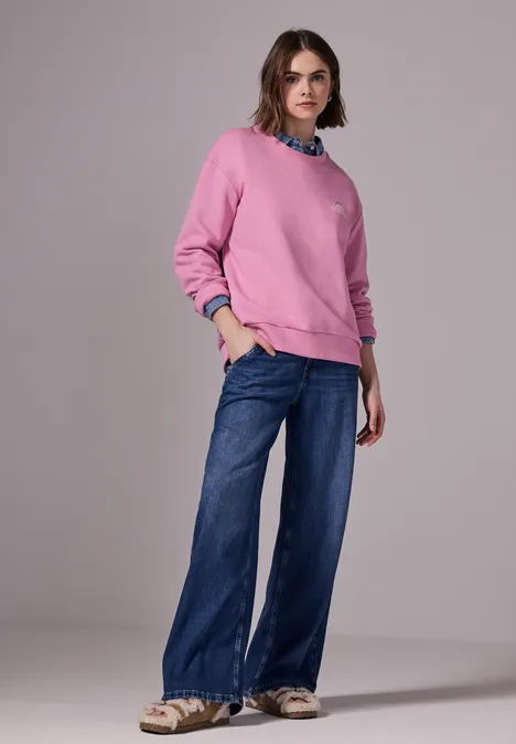 Pullover im Loose Fit intense rose