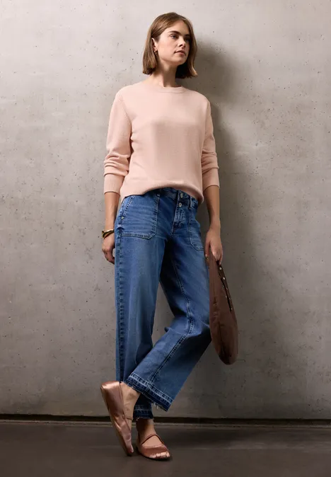 Softer Pullover mit Details peachy blush mel.