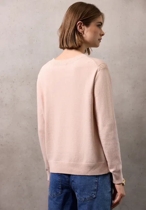 Softer Pullover mit Details peachy blush mel.