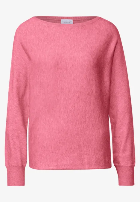 Sweter Dolman candy pink mel.