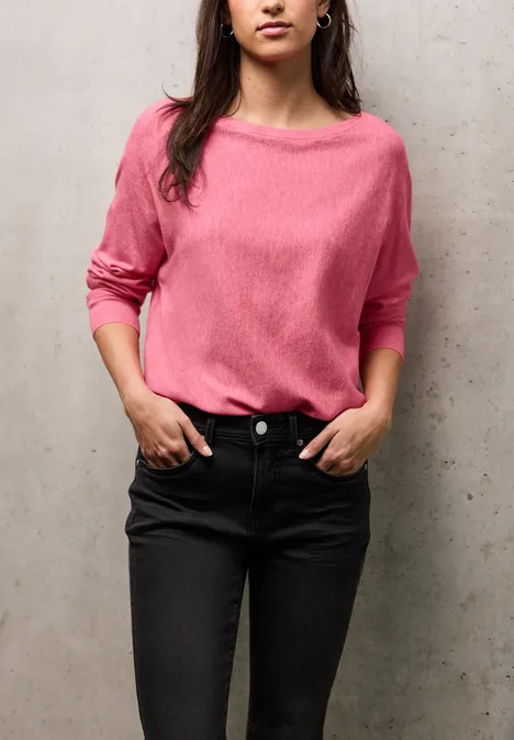Dolman Pullover candy pink mel.