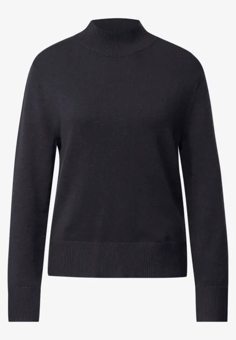 Turtleneck Pullover ink blue night