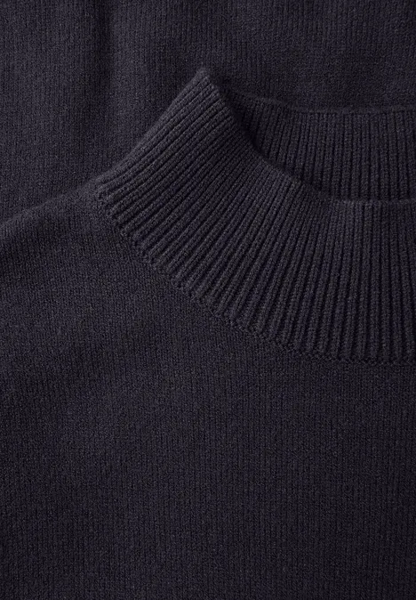 Turtleneck Pullover ink blue night