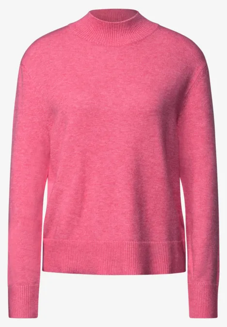 Turtleneck Pullover candy pink mel.