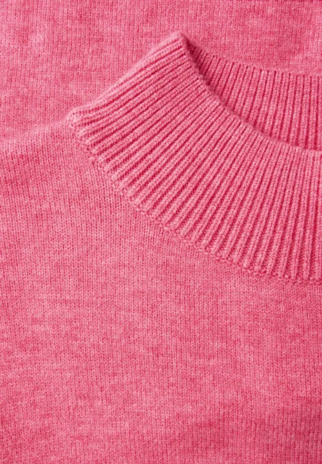 Turtleneck Pullover candy pink mel.