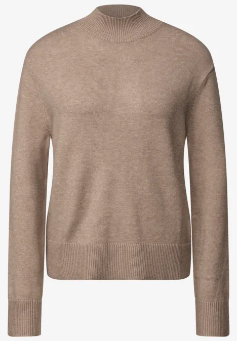 Turtleneck Pullover sandstone beige mel.