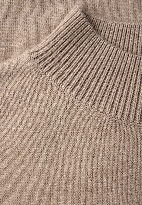 Turtleneck Pullover sandstone beige mel.