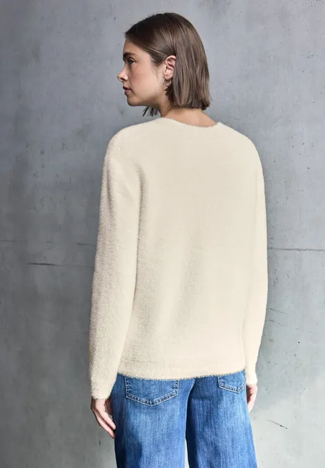 Kuscheliger Rundhalspullover soft beige