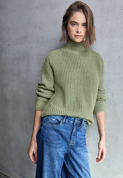 Turtleneck Pullover slate green