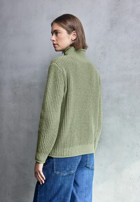 Turtleneck Pullover slate green