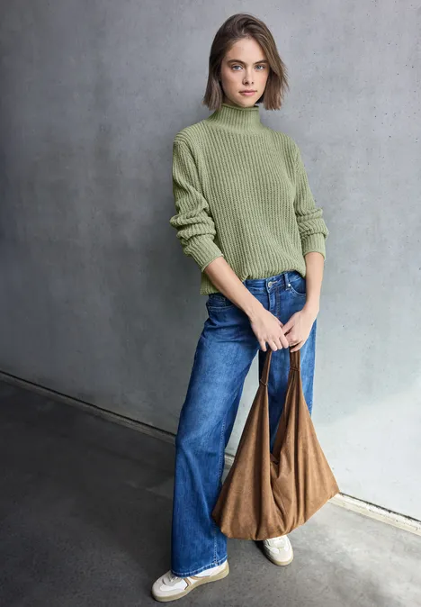 Turtleneck Pullover slate green