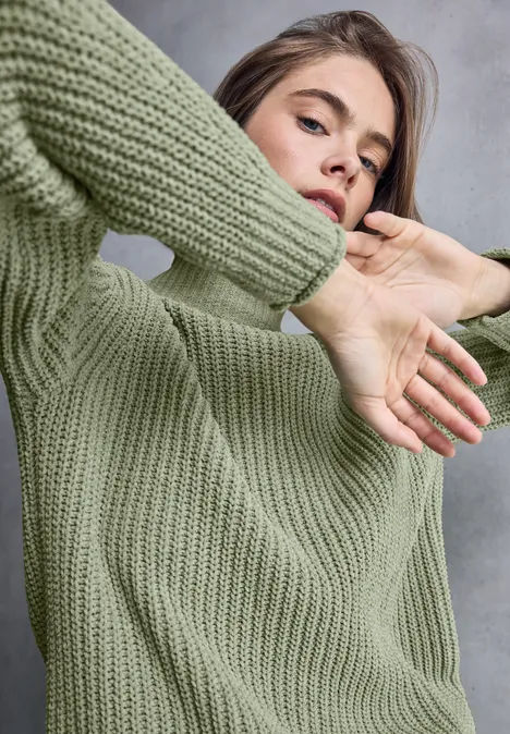 Turtleneck Pullover slate green